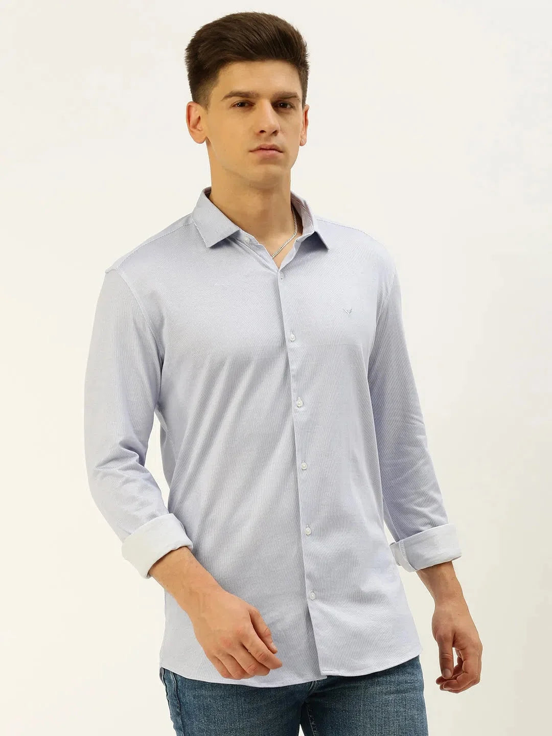 Blue Striped Mens Shirt | Casual Cotton Shirts for Men