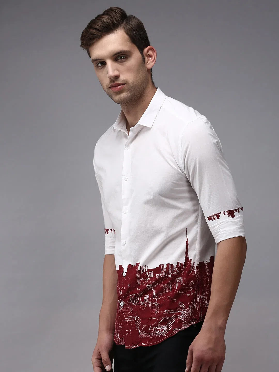 White Solid Cotton Mens Shirt | DesiQlo Casual Shirt