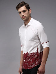Men White Solid Casual Shirt-LARGEPRINT-1666-White