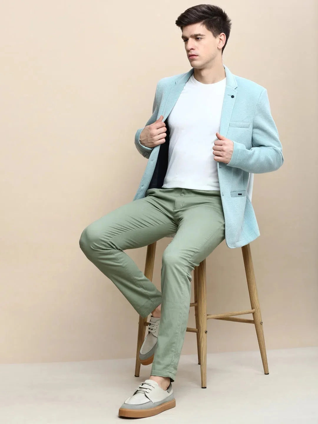 Green Solid Cotton Modi Jacket | Nehru Jacket Wedding Style