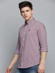 Men White Checked Casual Shirt-TRISTANCHECKS-4336-White