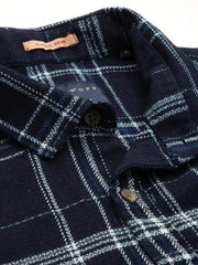 Men Navy Checked Casual Shirt-NEOCHECKS-5174-Navyblue
