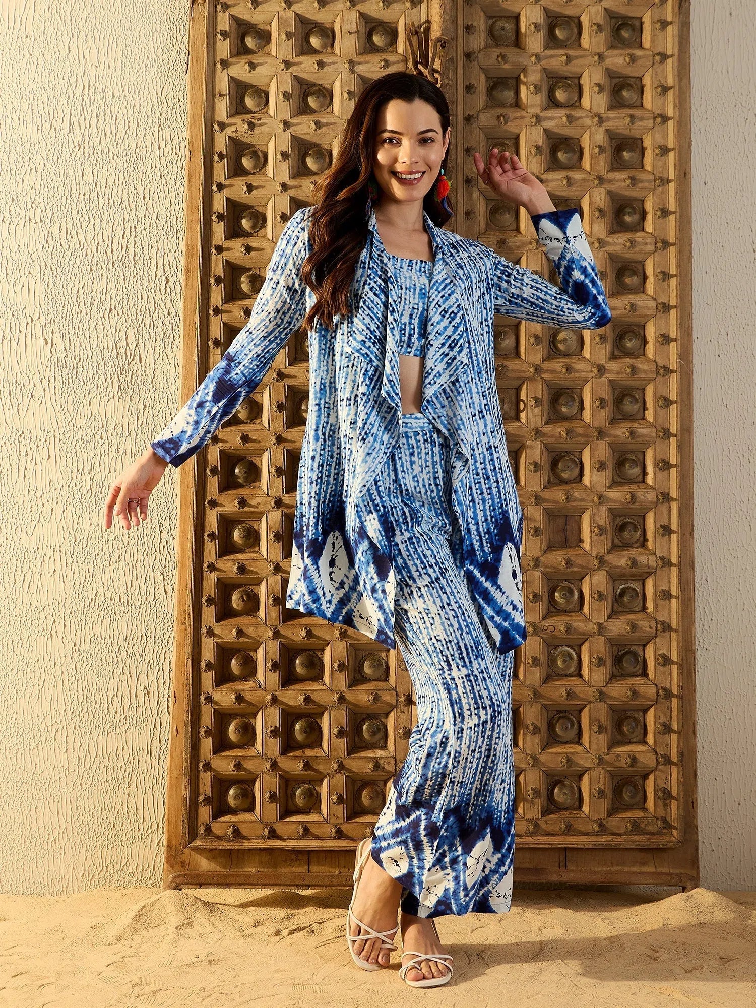 Blue Tie Dye Co Ord Set - Printed Co Ord Set for Women