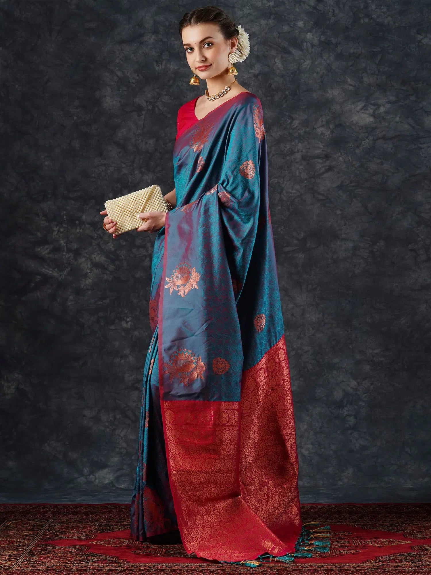 Teal Blue Designer Saree | Indian Wedding Sarees