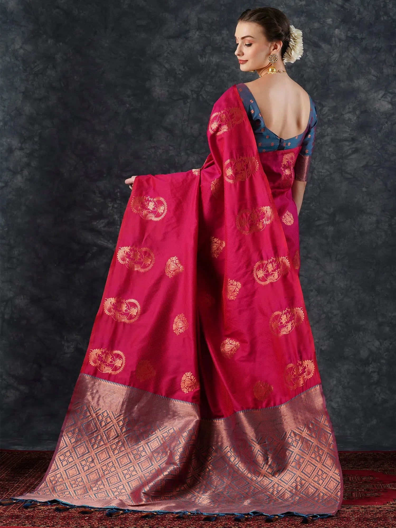 Pink Woven Designer Saree | Indian Sarees