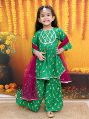 Ethnic Suit Set for Girls - Green | BR24SU57GRA