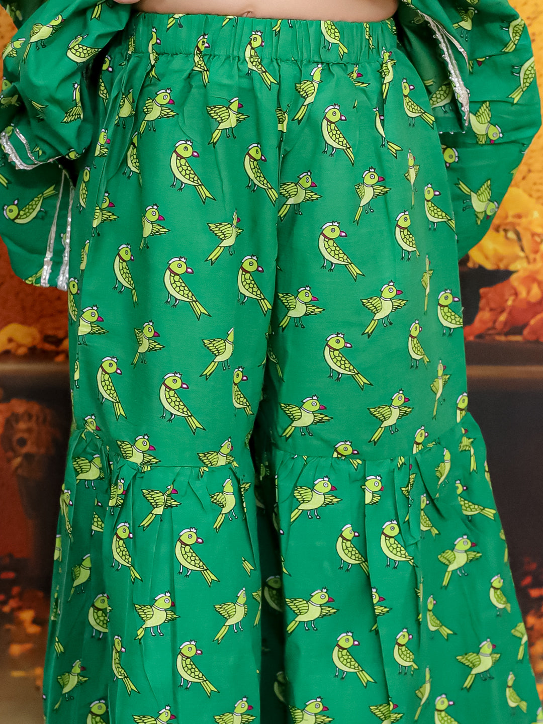 Ethnic Suit Set for Girls - Green | BR24SU57GRA | DesiQlo