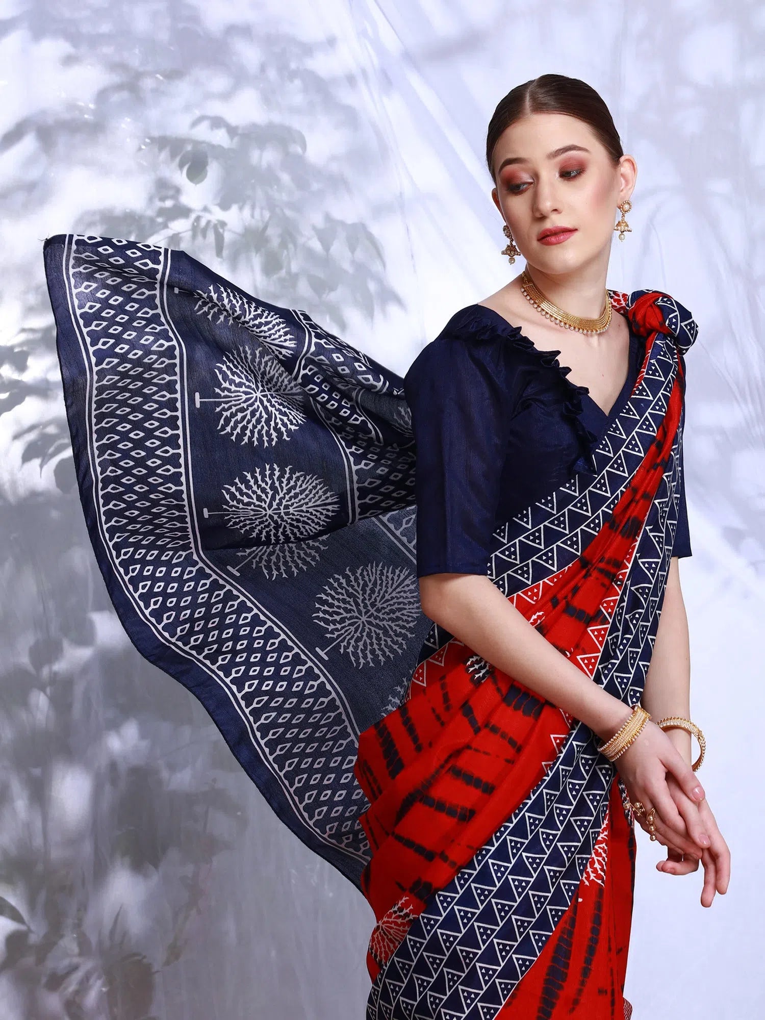 Red Printed Designer Saree | Indian Wedding Sarees