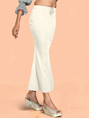 Women's Cream Cotton Lycra High Rise Saree Shapewear-26-FC-CO-CREAM