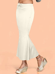 Women's Cream Cotton Lycra High Rise Saree Shapewear-26-FC-CO-CREAM