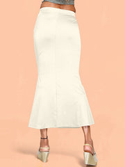 Women's Cream Cotton Lycra High Rise Saree Shapewear-26-FC-CO-CREAM