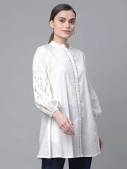 Off White Pure Cotton Printed Tunic-AHTUCOPG-8060