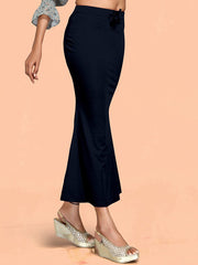 Women's Black Cotton Lycra High Rise Saree Shapewear-27-FC-CO-BLACK