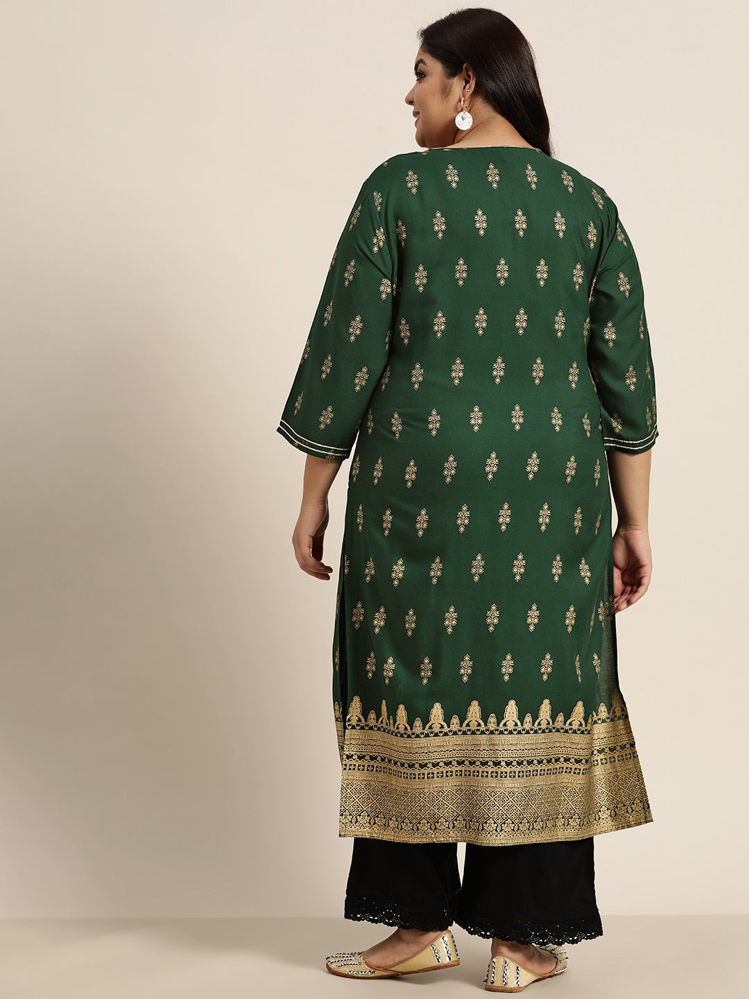 Women's Jadegreen LIVA Rayon Printed Straight Kurta | DesiQlo