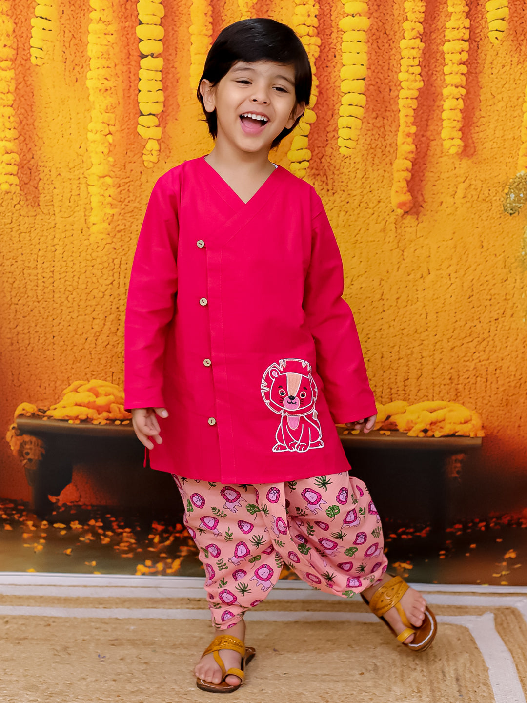 Dhoti Kurta Set for Boys - Pink | BD24DK71PIA