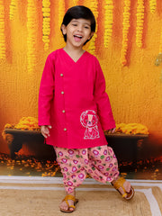 Dhoti Kurta Set for Boys - Pink | BD24DK71PIA