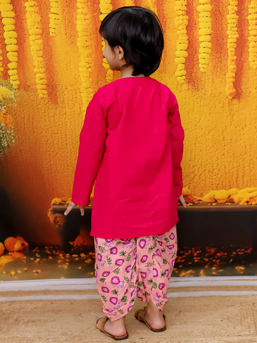 Dhoti Kurta Set for Boys - Pink | BD24DK71PIA | DesiQlo