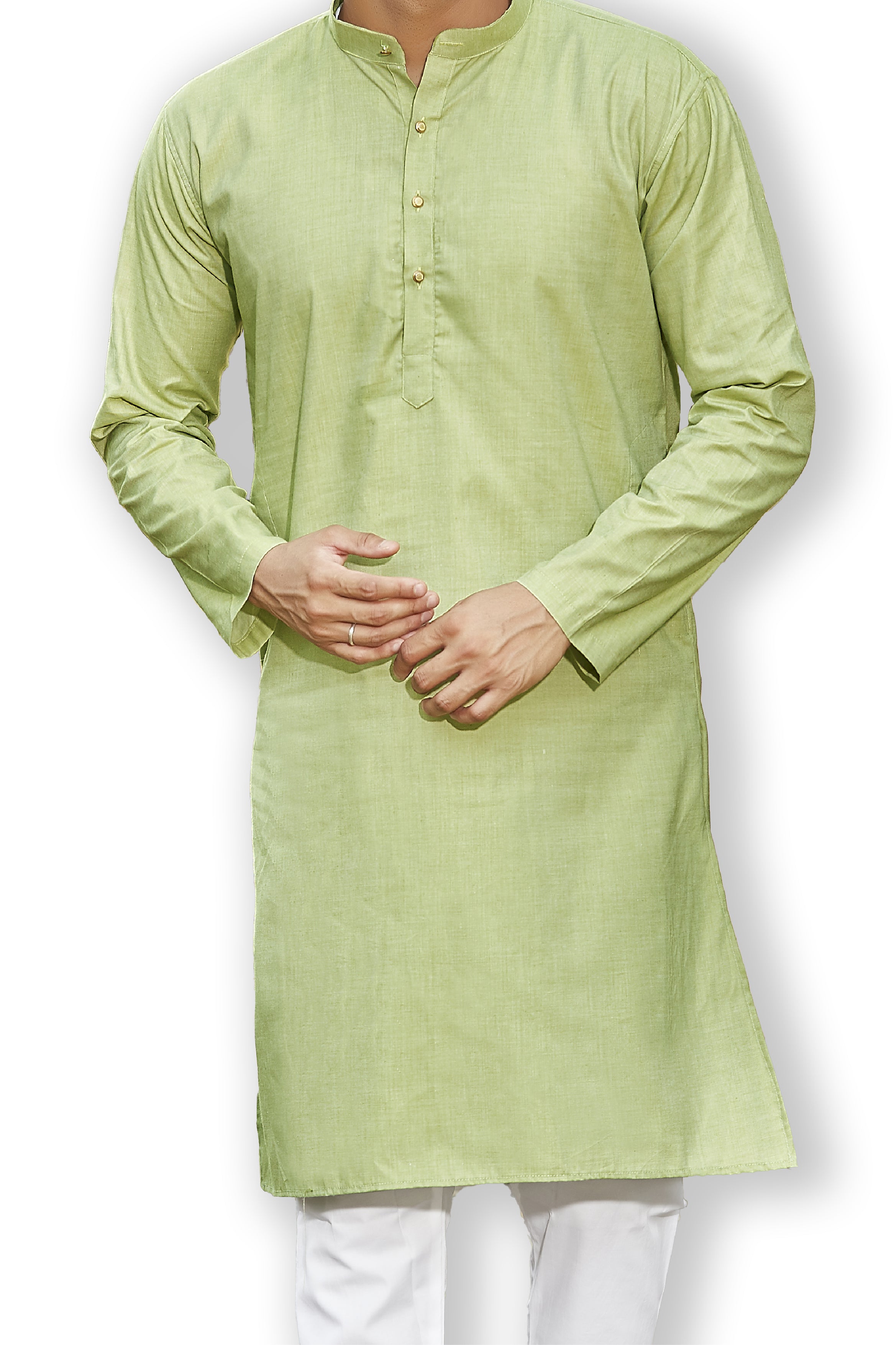 Cotton Kurta for Men - Green | KPSGSLGRN3 | DesiQlo