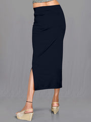 Women's Black Cotton Lycra High Rise Saree Shapewear-28-CO- BLACK