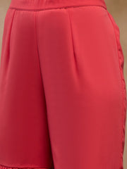 Kurta With Sharara In Coral Color