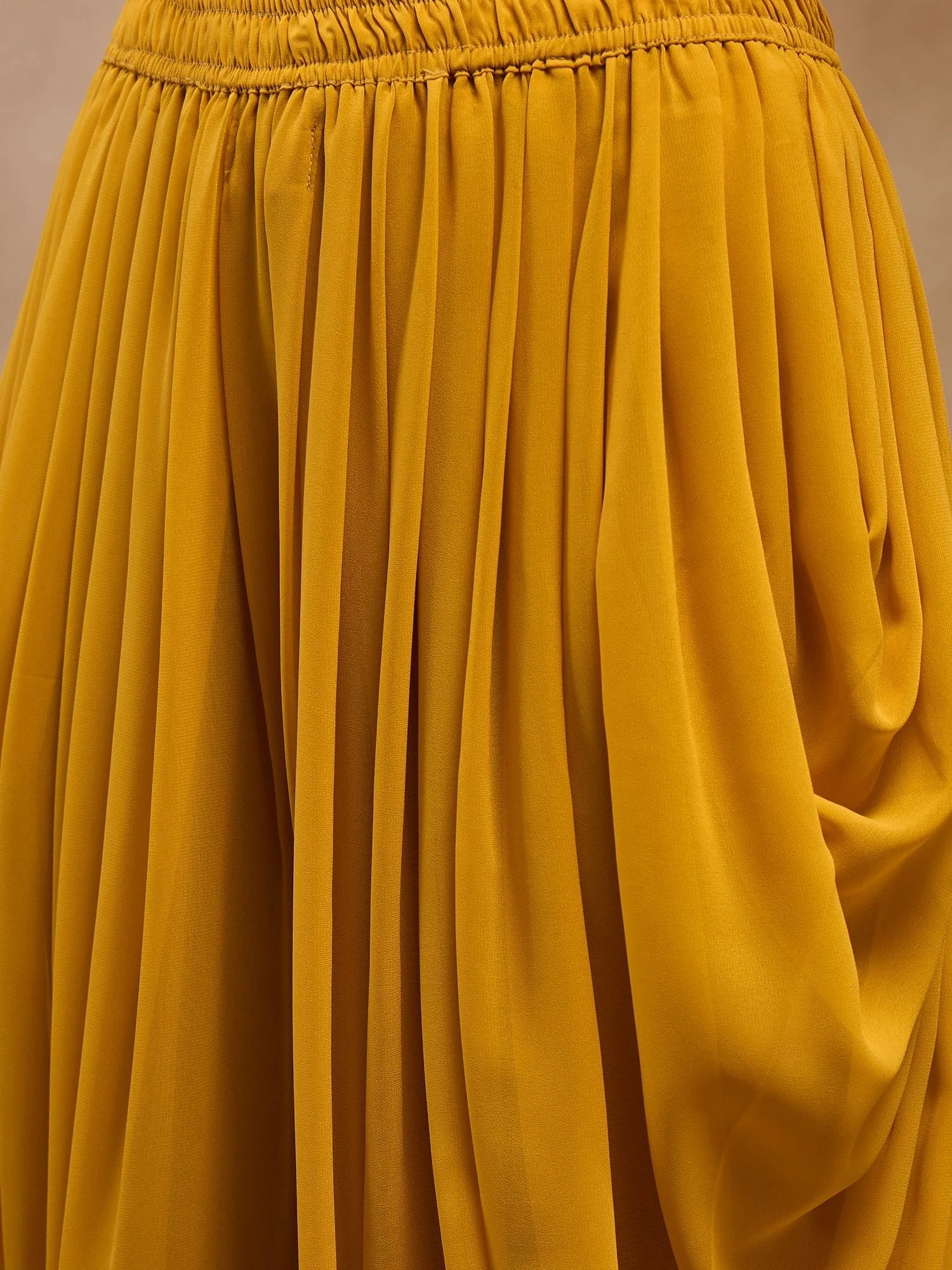 Yellow Dhoti Pant Outfit - One Shoulder Top | Women's Dhoti Sets