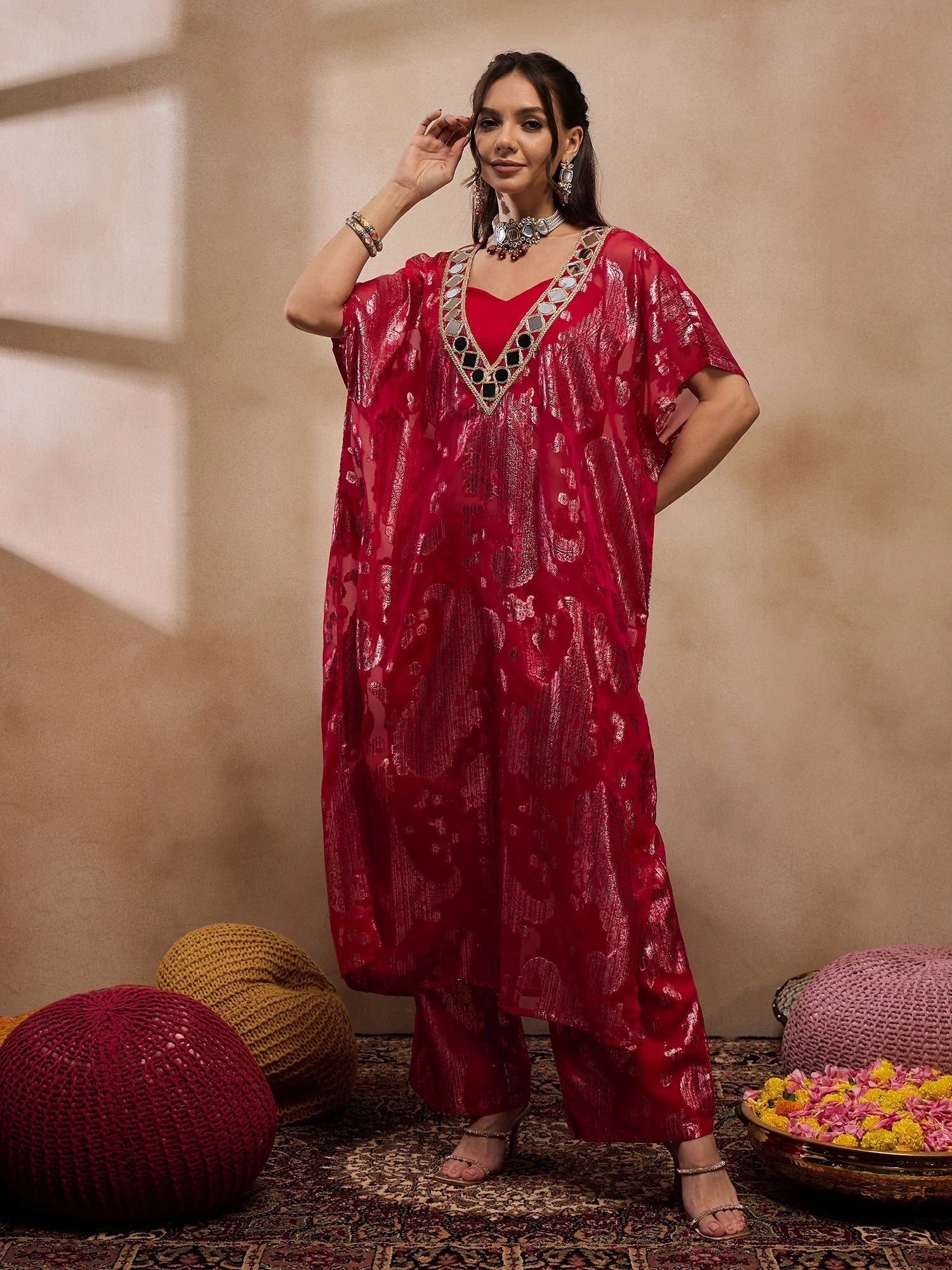 Red Kaftan With Pants: Shop Women's Kaftan Dresses Online Now