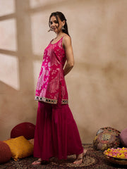 Kurta With Sharara In Pink Color