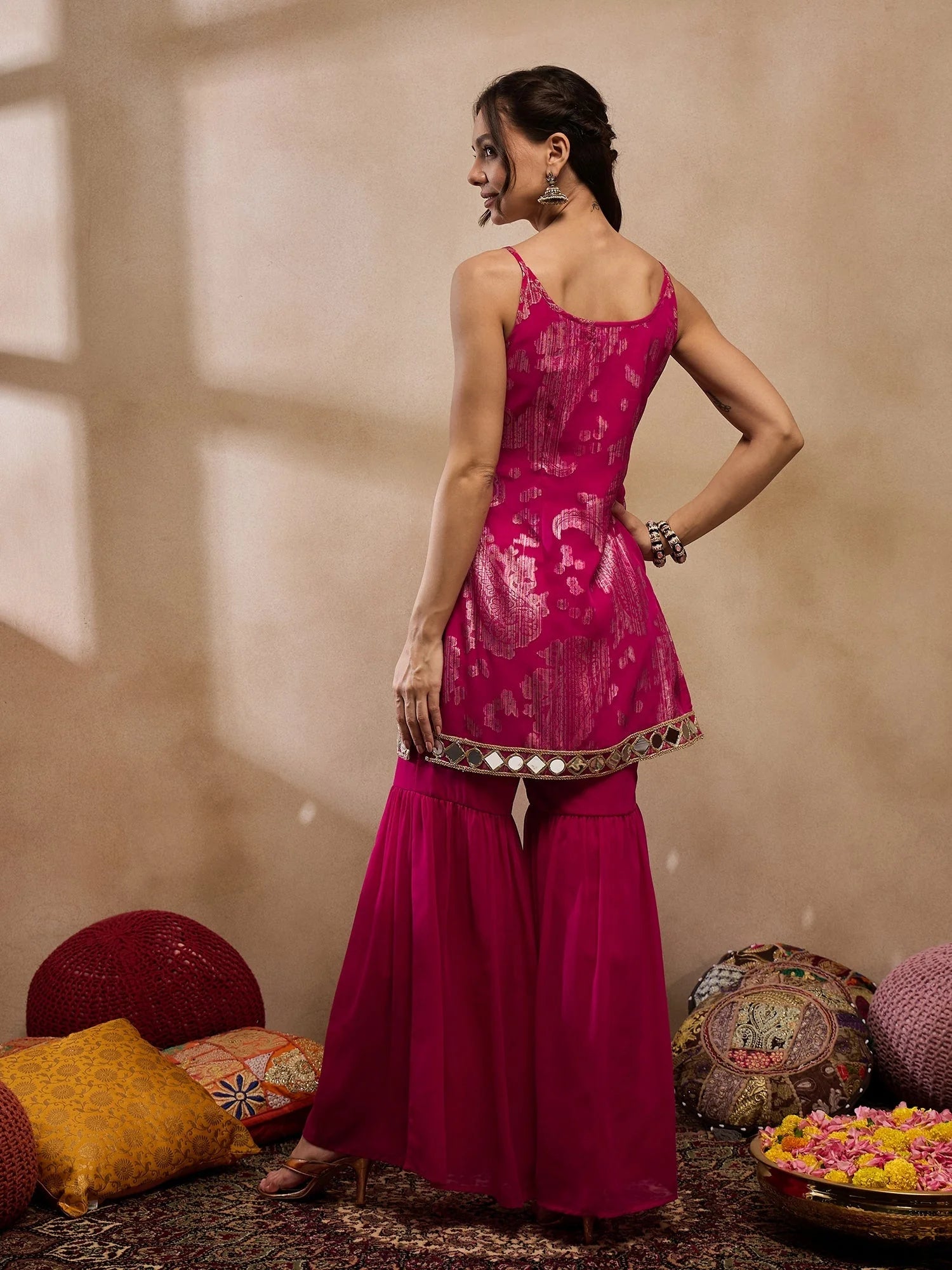 Pink Kurta with Sharara: Stylish Sharara Suits for Women