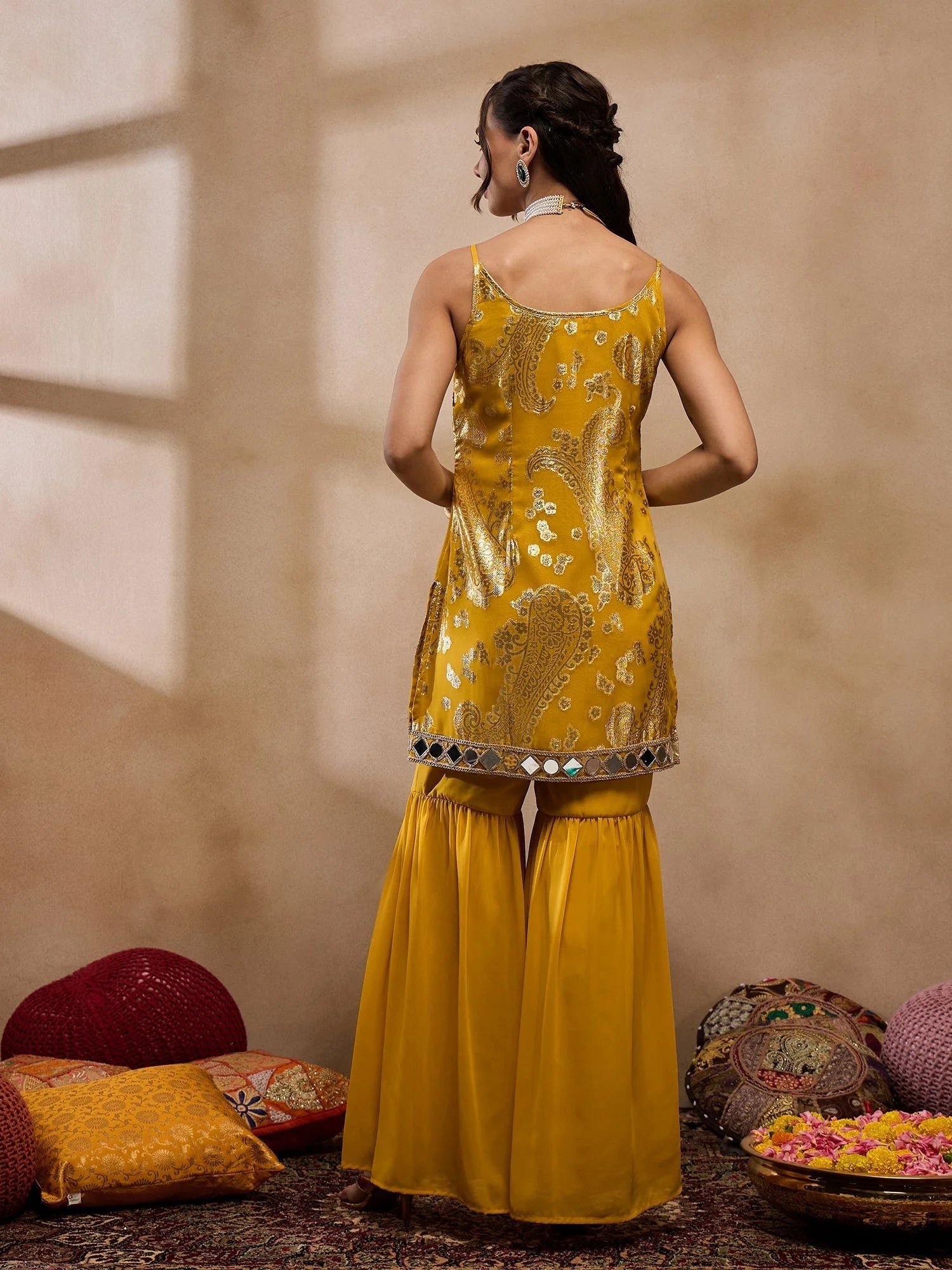 Yellow Kurta Sharara: Designer Sharara Suits for Women