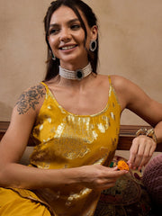 Kurta With Sharara In Yellow Color