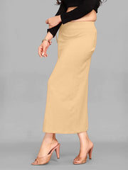 Women's Beige Cotton Lycra High Rise Saree Shapewear-29-CO-BEIGE