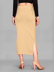 Women's Beige Cotton Lycra High Rise Saree Shapewear-29-CO-BEIGE