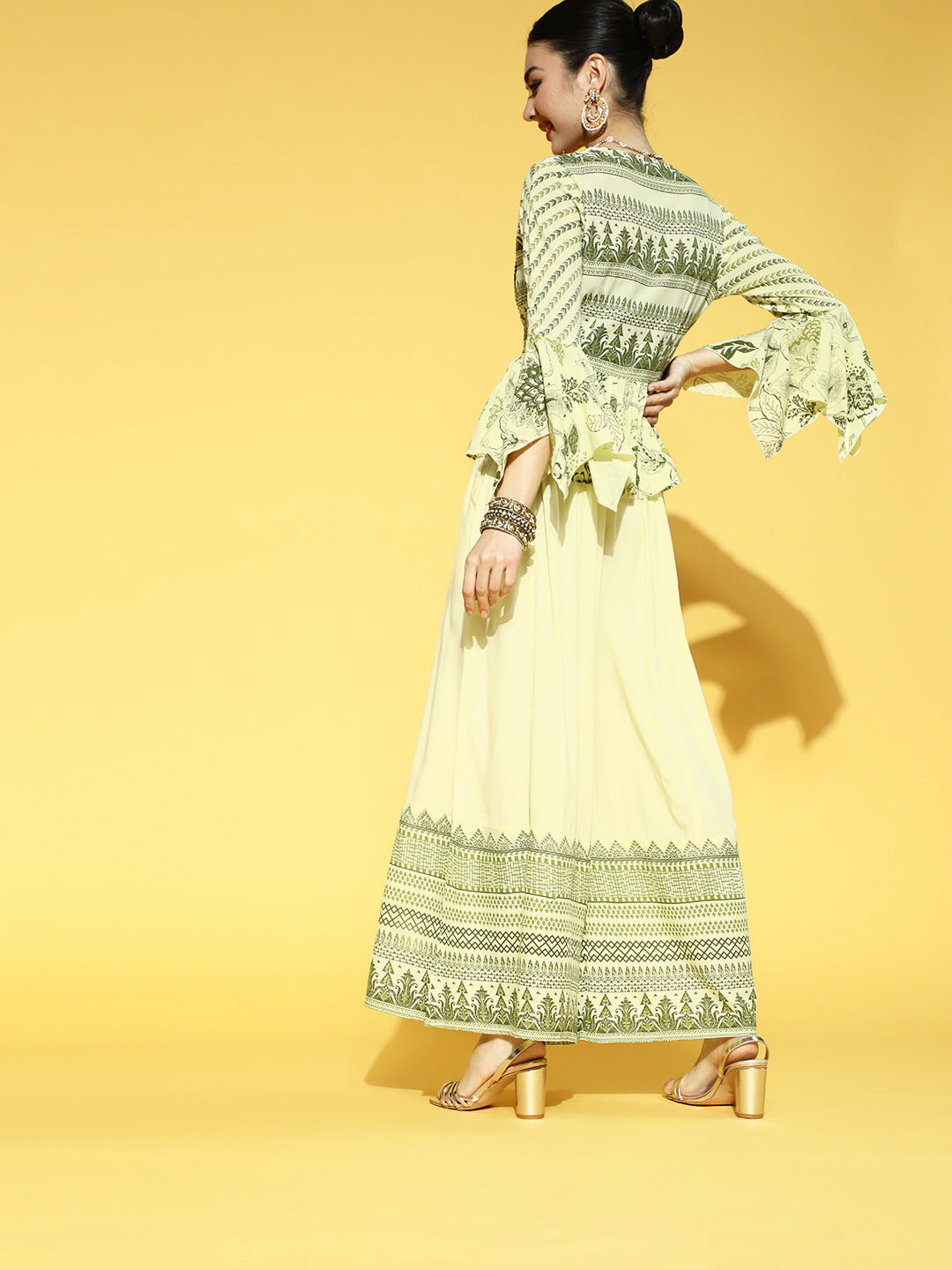 Buy Beige Chanderi Embellished Jacket Style 2 Piece Kurta Online in India