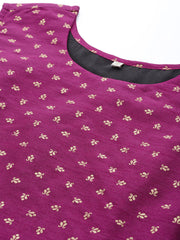 Purple Ethnic Print Tunic-AHTUPSGP-8109