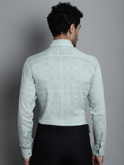 Men's Geomatric Printed Formal Shirts-SF 897