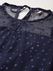 Women Star Embellished Maxi Dress-AHDRNTGL-3