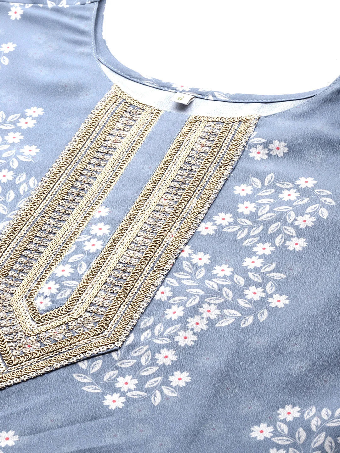 Embroidered Floral Co Ord Sets Women - Blue Two Piece Set Online