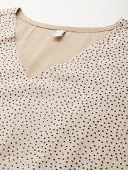 Women Polka Dot Printed A Line Dress-AHDRCFFLP-1