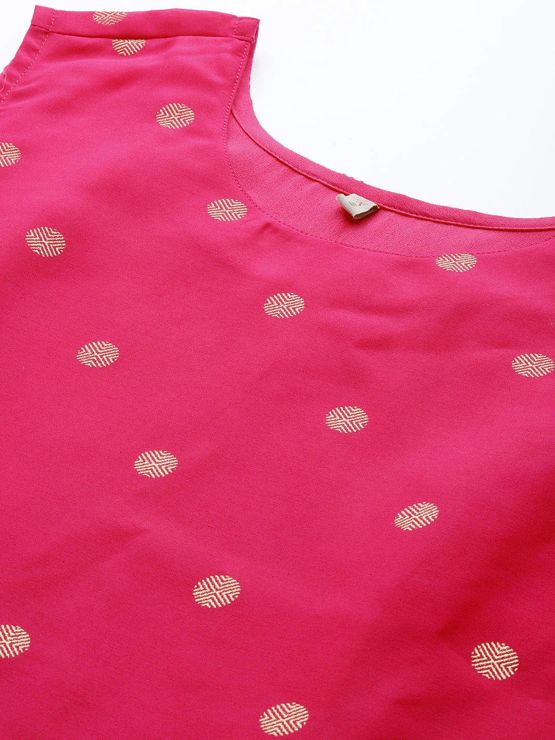 Pink Printed Polyester Indian Kurta for Women | Stylish Kurti