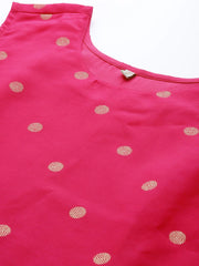 Pink Geometric Printed Kurta-AHTUCHFP-8110