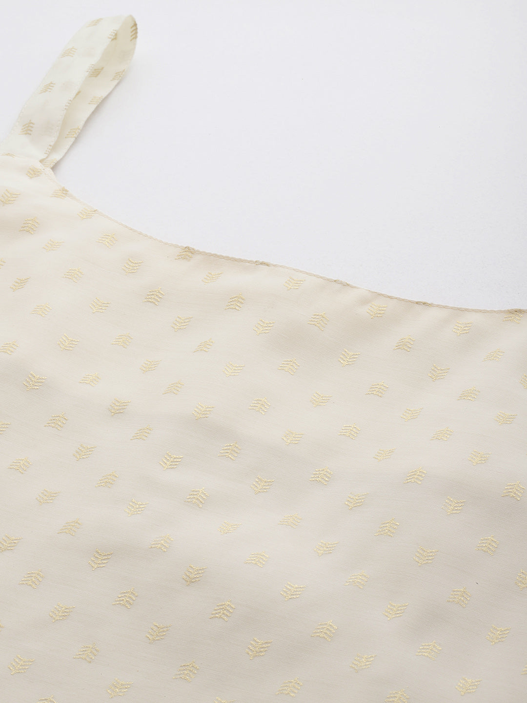 Off White Printed Kurta and Palazzo Set - Chanderi Silk