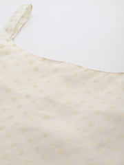 Off White Printed Chanderi Silk Kurta with Palazzos & Printed Dupatta-AHKUPZ-COMBO-814