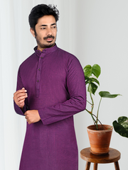Cotton Kurta for Men - Purple | KUDU570793