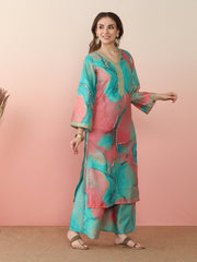 Abstract Printed Pakistani Kurta With Palazzo-AHKUPZ-COMBO-975