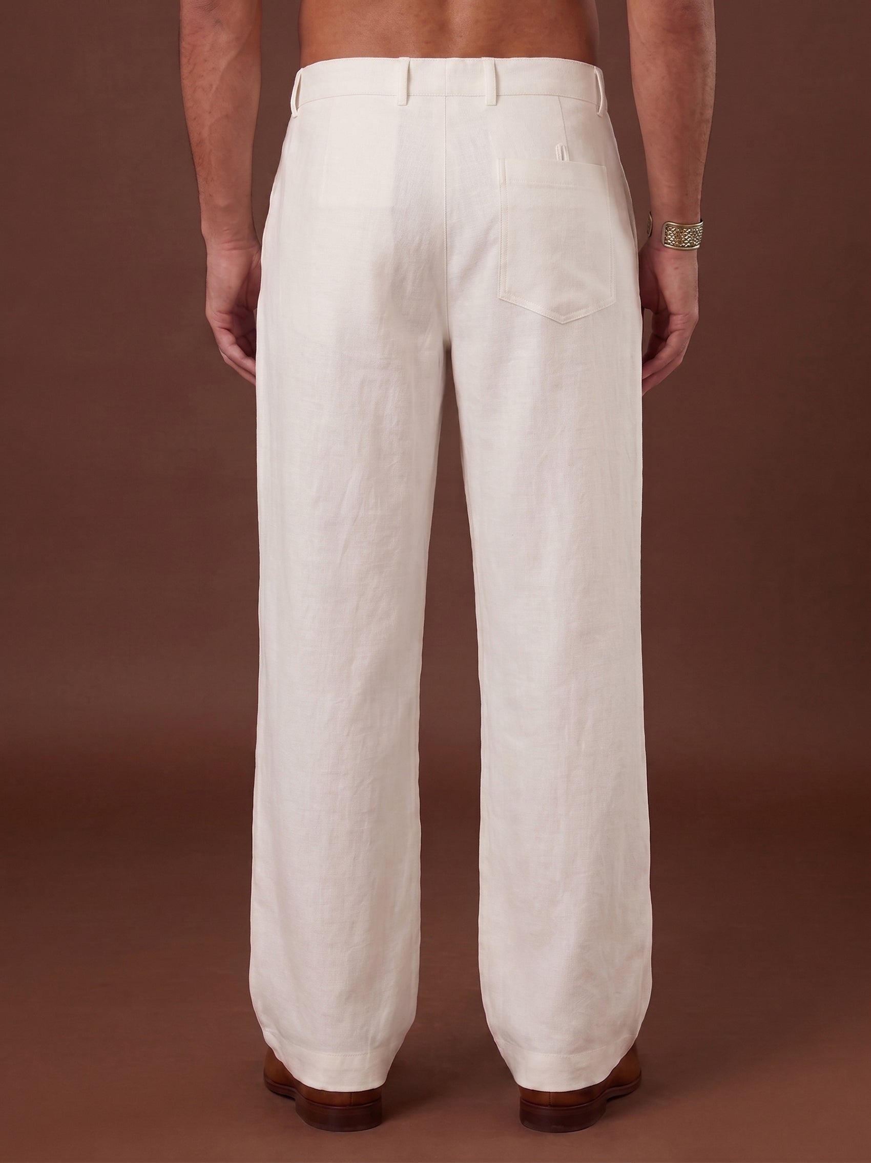 DesiQlo Men Trousers & Pants - White - JFGP_305White_30