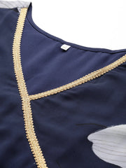 Plus Size Floral Printed Zari Angrakha Kurta with Palazzos-AP-AHKUPZ-COMBO-568