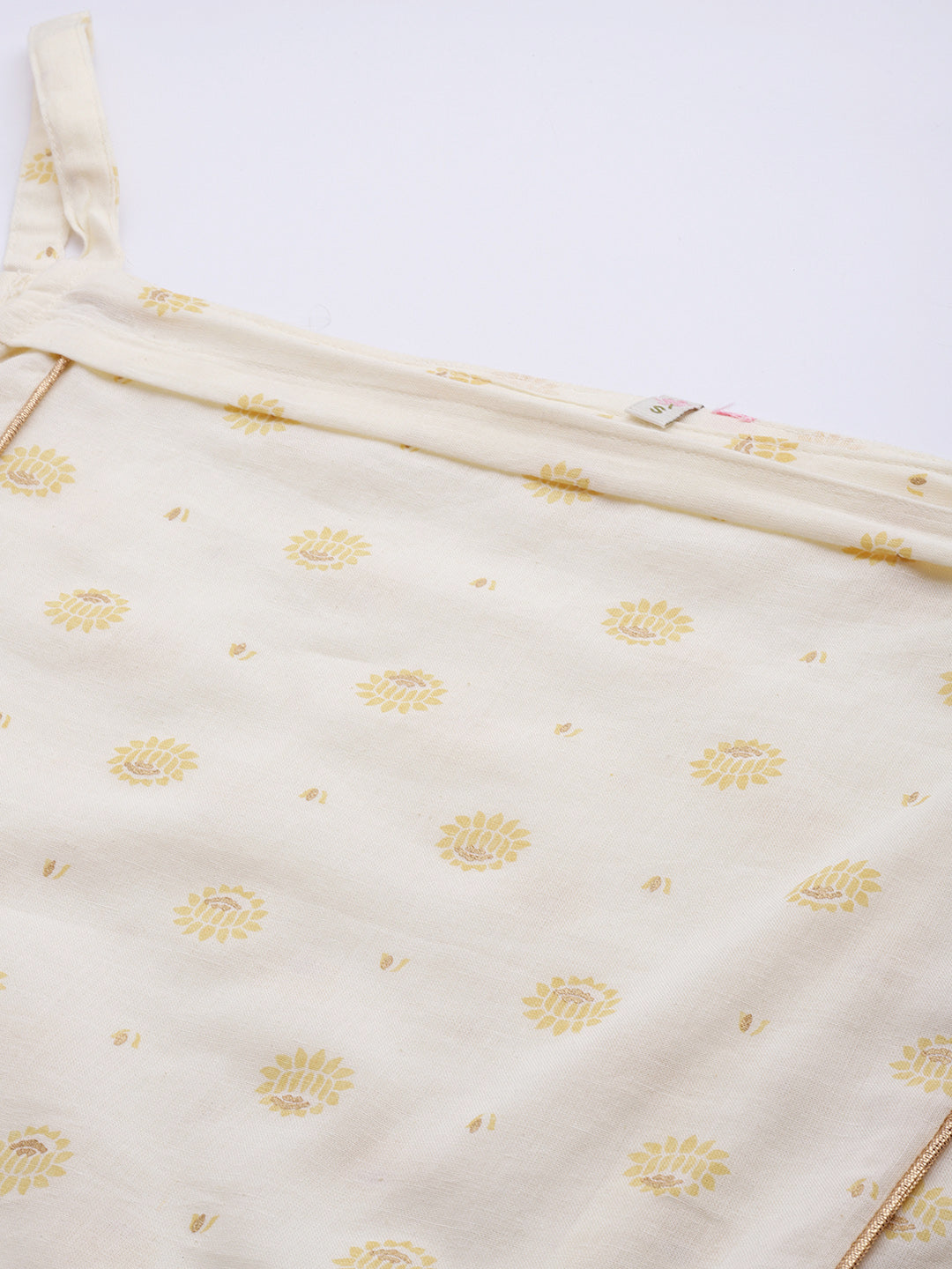 Off White Cotton Printed Indian Kurta - Everyday Comfort