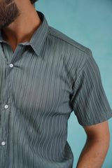 Striped Casual Shirt-SF-899Grey