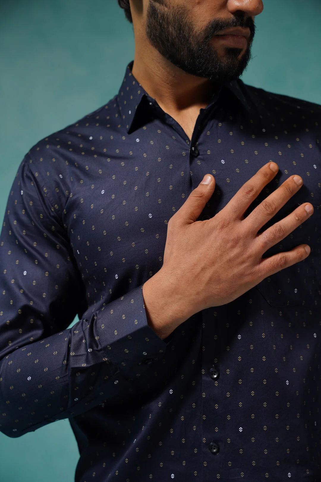 Printed Casual Shirt-SF 906 | Cotton Mens Shirt
