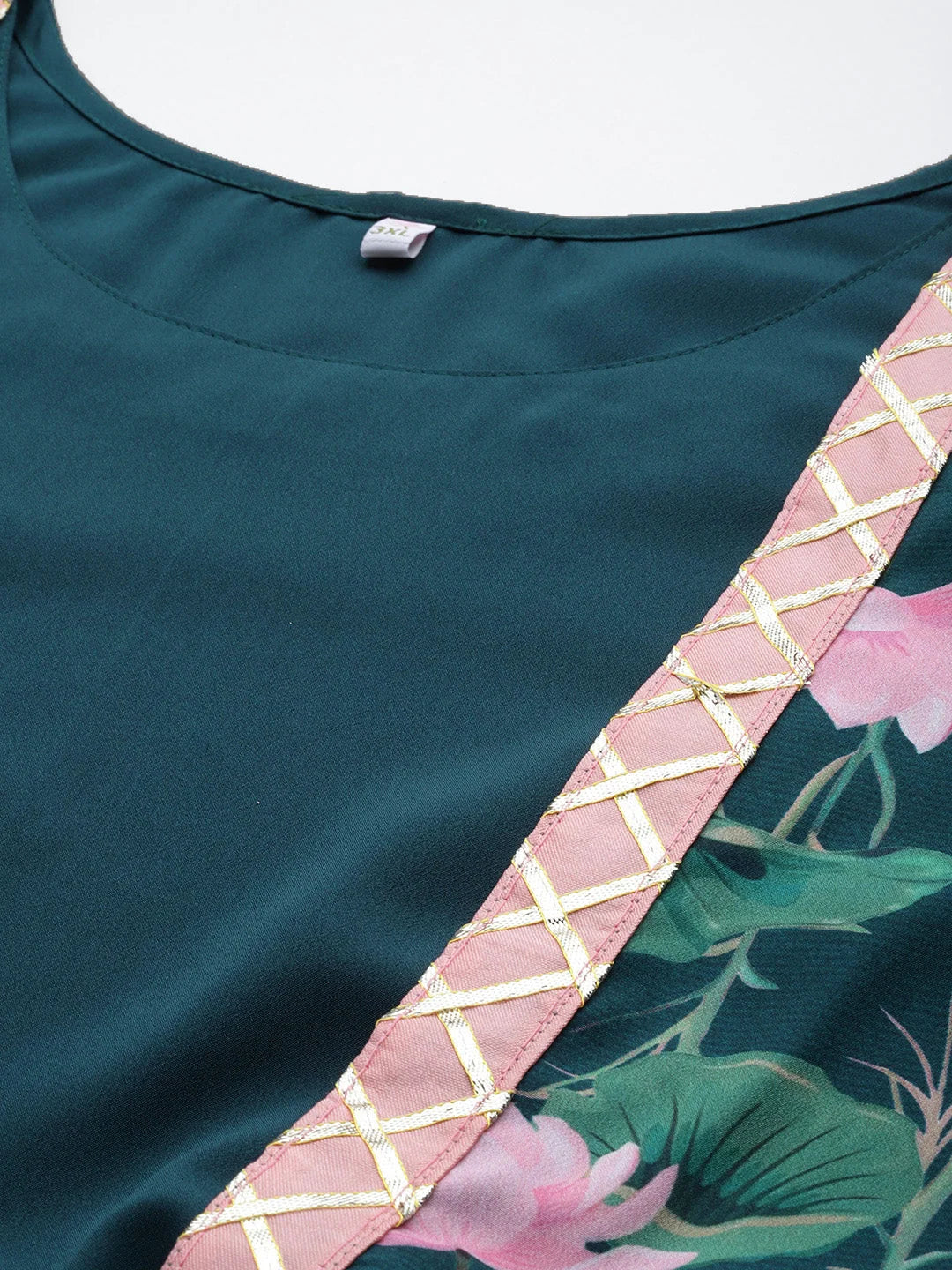 Green Floral Plus Size Indian Dresses Online